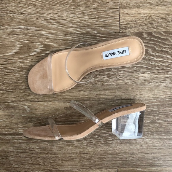 steve madden nude block heel